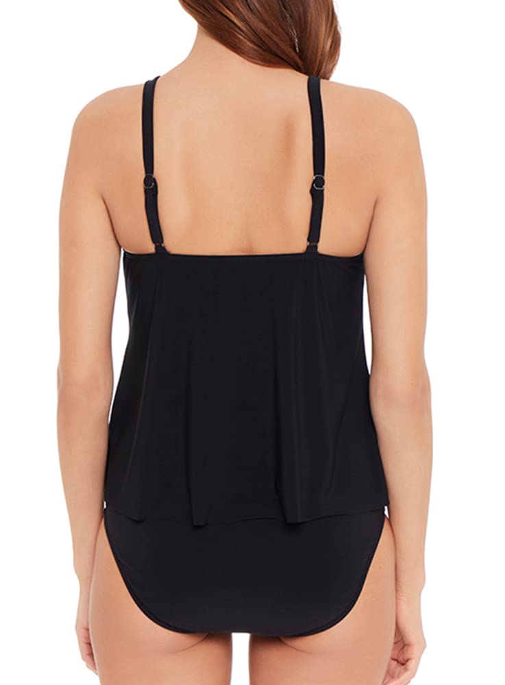 MagicSuit Women's Halter Tie Soft Cup Tankini Top - Adjustable Swimwear Bikini Separate with Comfortable Fit for Beach, Pool & Vacation