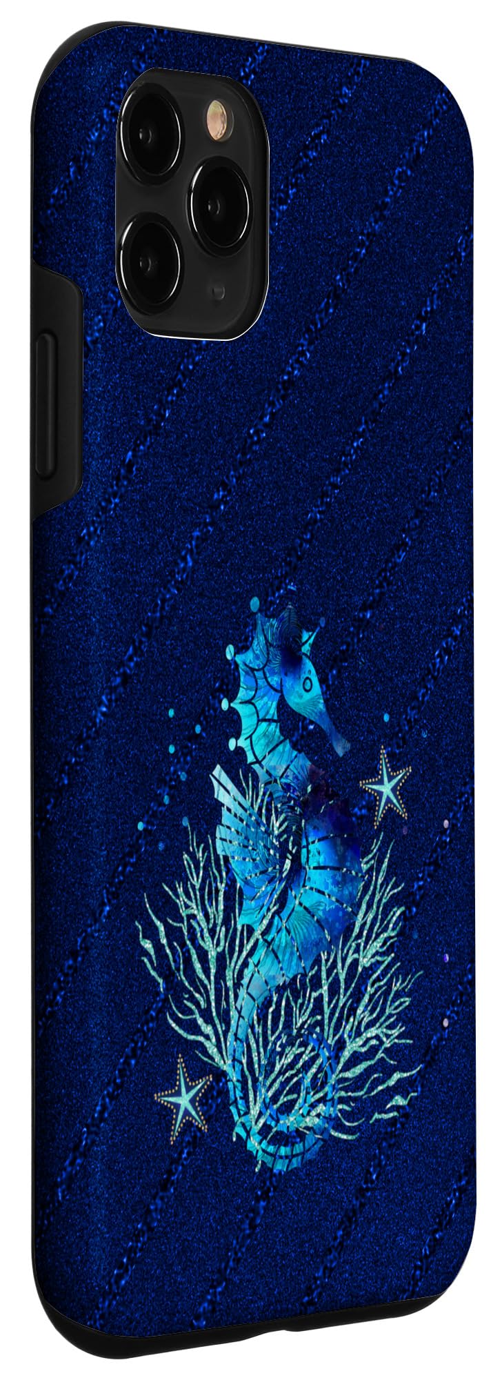 iPhone 11 Pro Case - Premium Turquoise Seahorse Design with Ocean Background | Shockproof Protective Cover for iPhone 11 Pro | Perfect for Beach Vacations, Summer Outings & Ocean Lovers