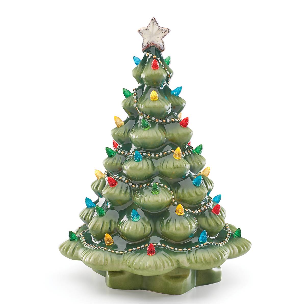 Treasured Traditions Green Lit Christmas Tree - Perfect for Holiday Decorations & Festive Home Ambiance