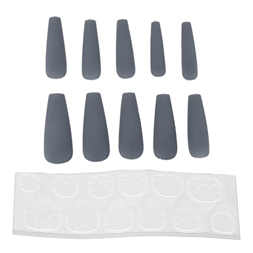 10Pcs Extra Long Coffin Fake Nails - Glossy Artificial Nails for Manicure & Nail Decoration - Perfect for Women & Girls - Great for Parties, Weddings, and Special Occasions (N5355-05)