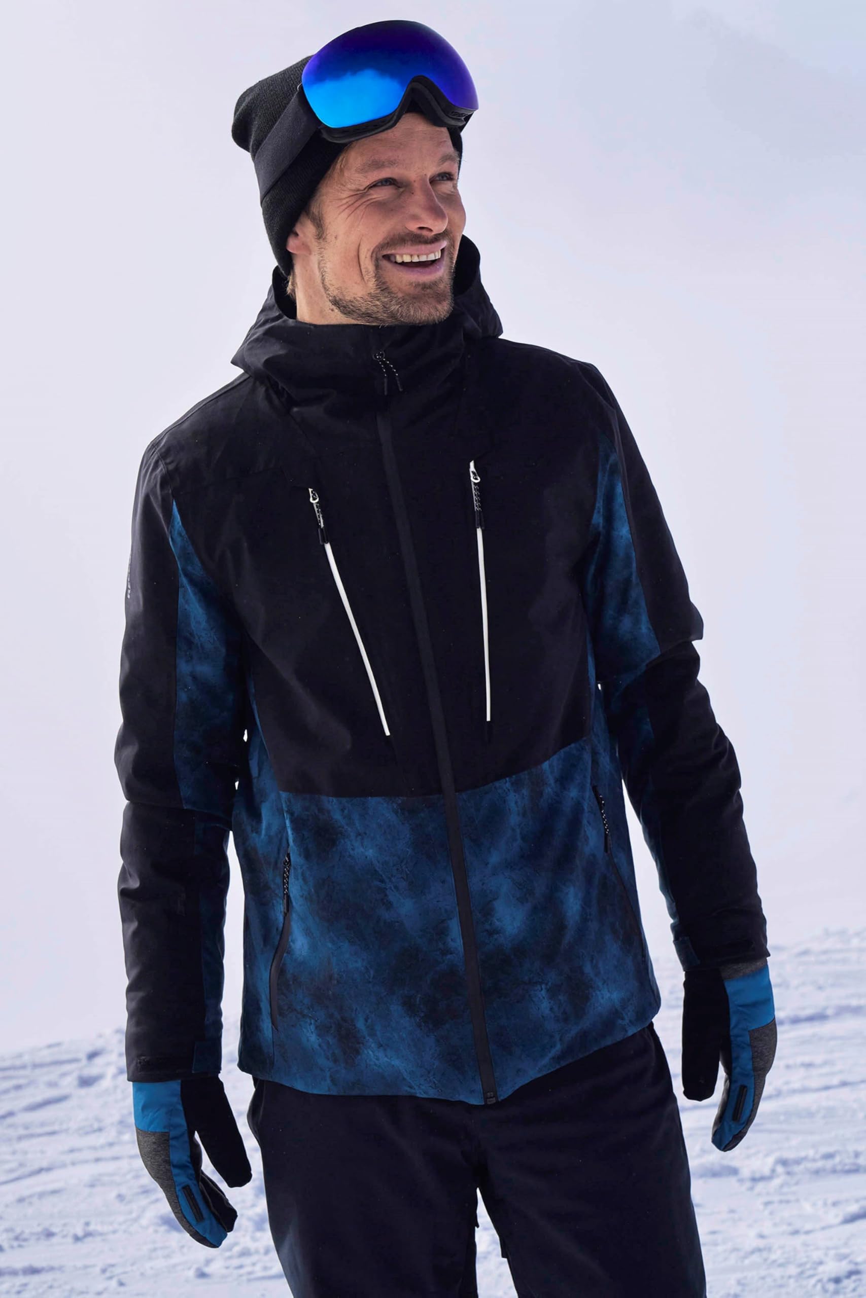 Mountain Warehouse Men's Waterproof Ski Jacket - Extreme Padded Insulation, Breathable Fabric, Taped Seams for Ultimate Protection | Perfect for Skiing, Snowboarding & Winter Outdoor Activities