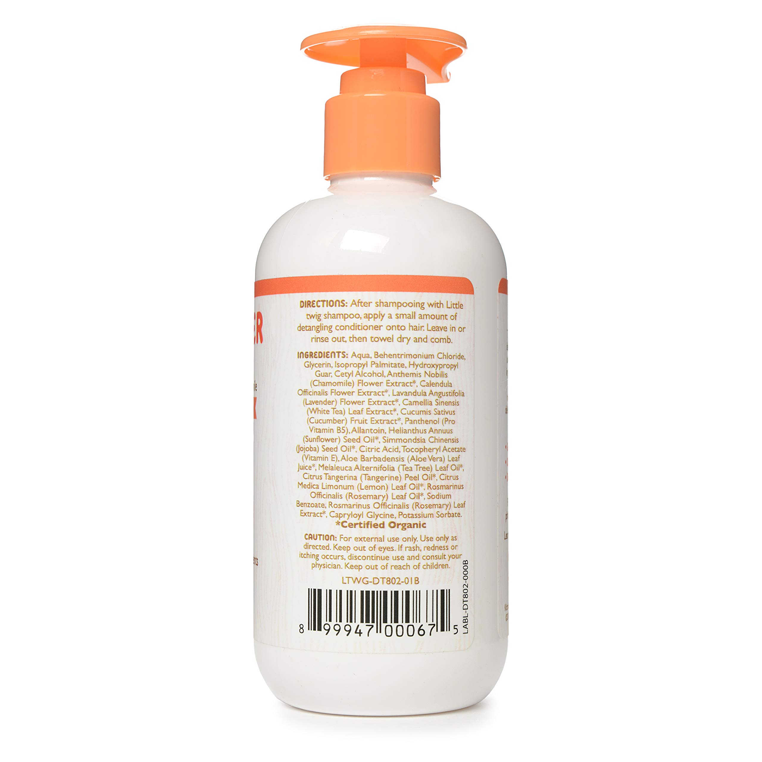 Little Twig Natural Tangerine Conditioner - Plant-Based Formula for Soft, Shiny Hair - 8.5 fl oz - Perfect for Daily Hair Care & Color-Treated Hair