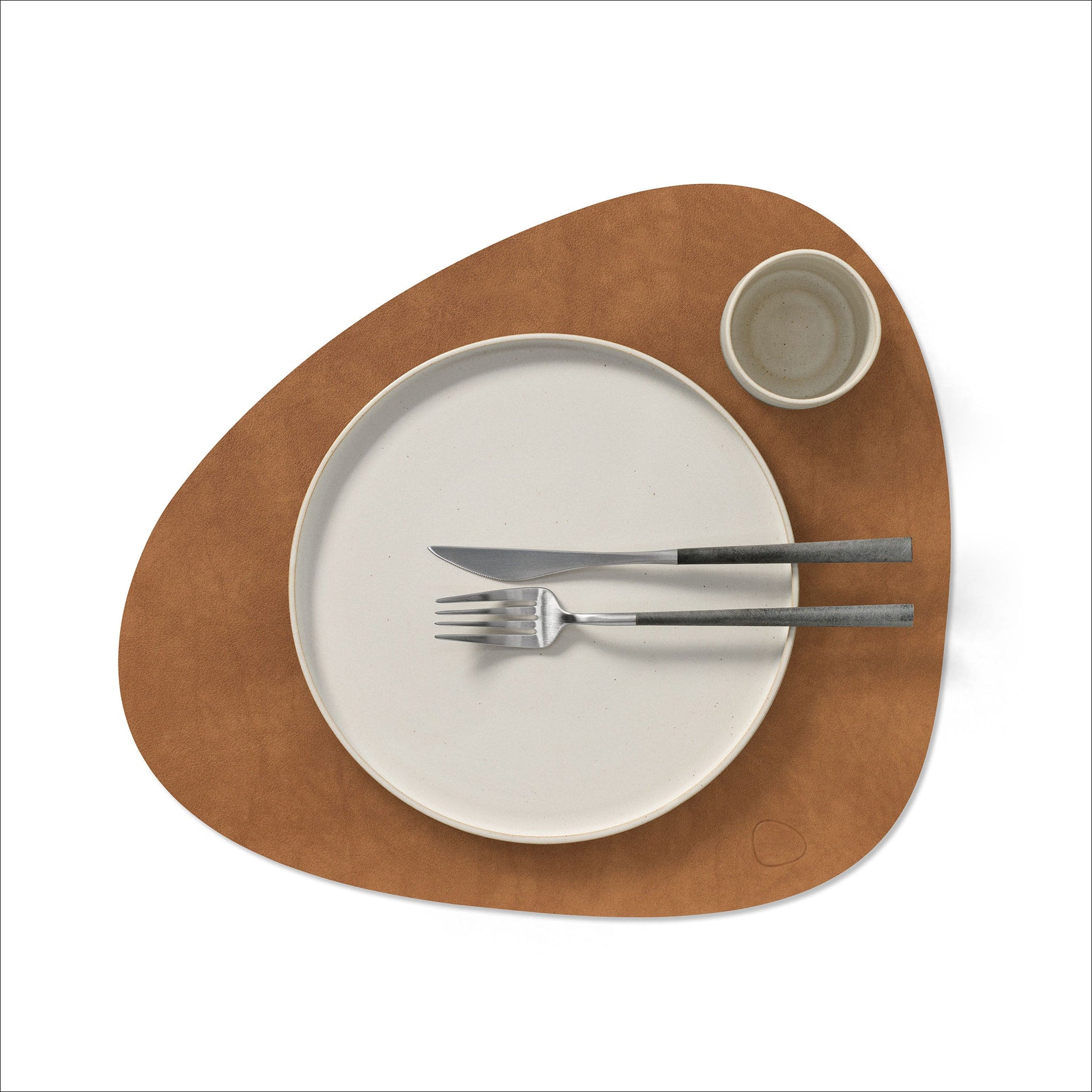 LIND DNA Nupo Curve Table Placemat Large - Natural Bamboo Fiber Placemat for Dining Table, Kitchen, and Outdoor Picnics - Eco-Friendly & Heat-Resistant Tableware for Everyday Use