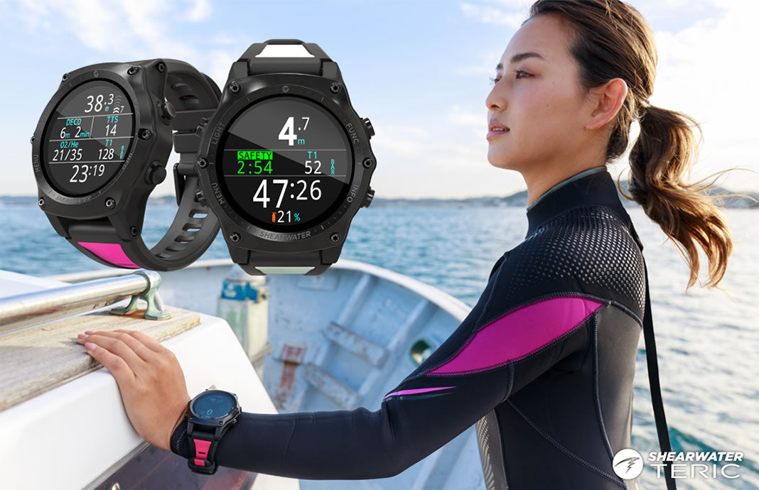 Shearwater Teric Air Integrated Dive Computer - Wrist Mounted Scuba Diving Computer with Wireless Air Integration & Multi-Gas Support for Professional and Recreational Divers