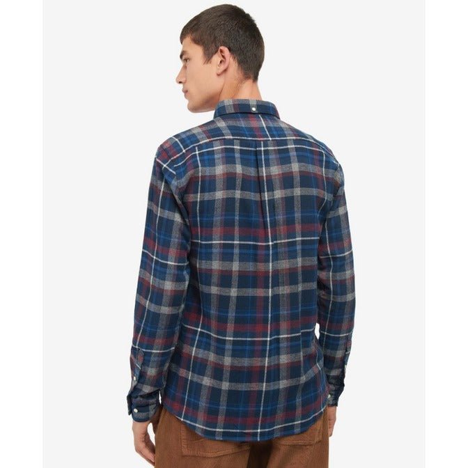 BARBOUR Earlwick Tailored Cotton Shirt for Men - Classic Navy Blue Button Down Casual Shirt | Perfect for Office, Outdoor & Smart Casual Wear