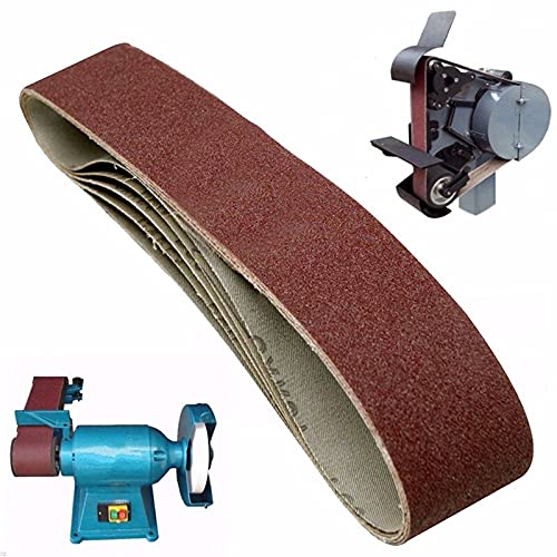 10Pcs/Set Aluminum Oxide Sanding Belts 40-1000 Grits, 50x686mm Abrasive Wood Grinding Sander Tools for Woodworking, Metal Polishing & DIY Projects (40/60/80/120/240 Grit Set)