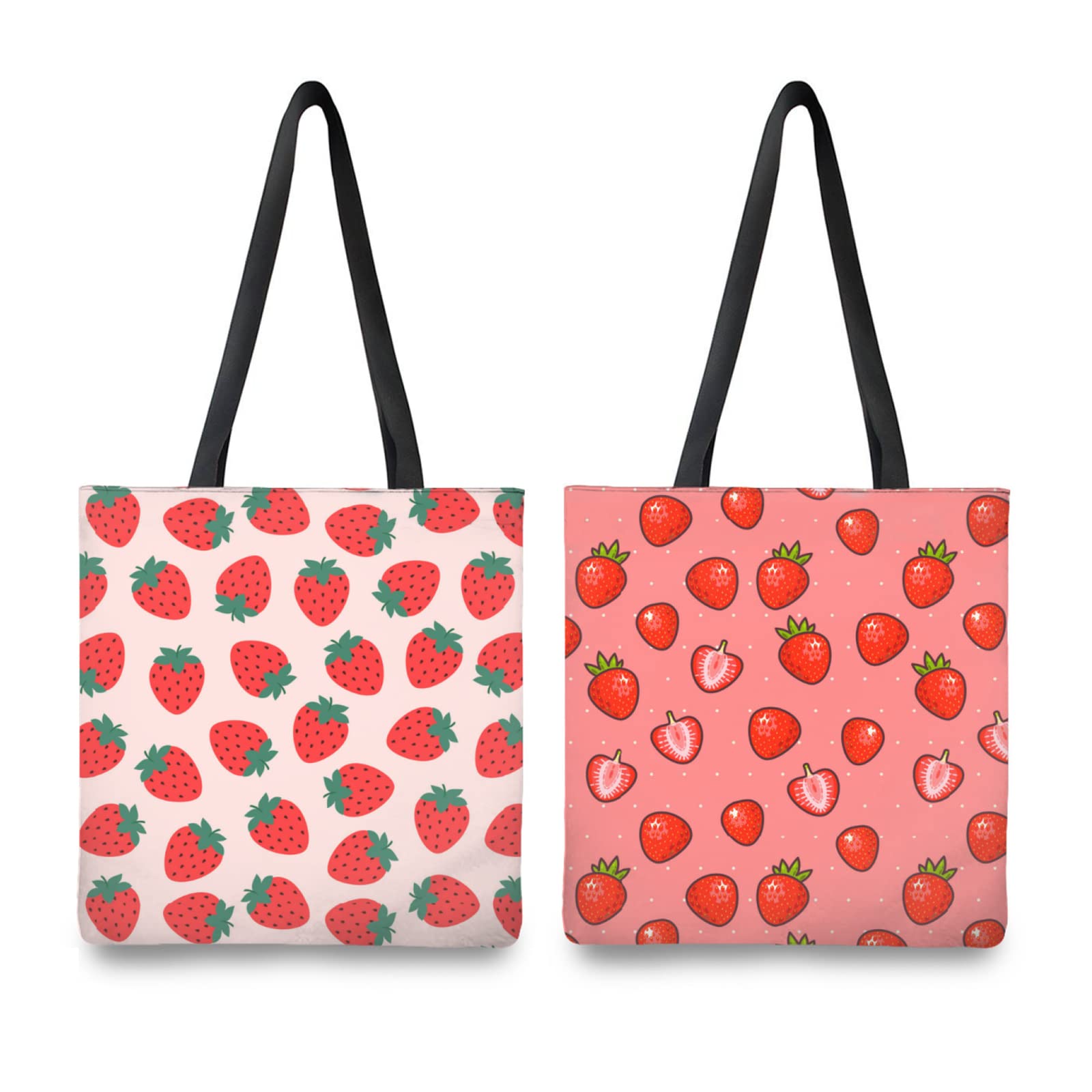 Strawberry Fruit Tote Bag for Women & Men - Eco-Friendly Canvas Gift for Shopping & Travel