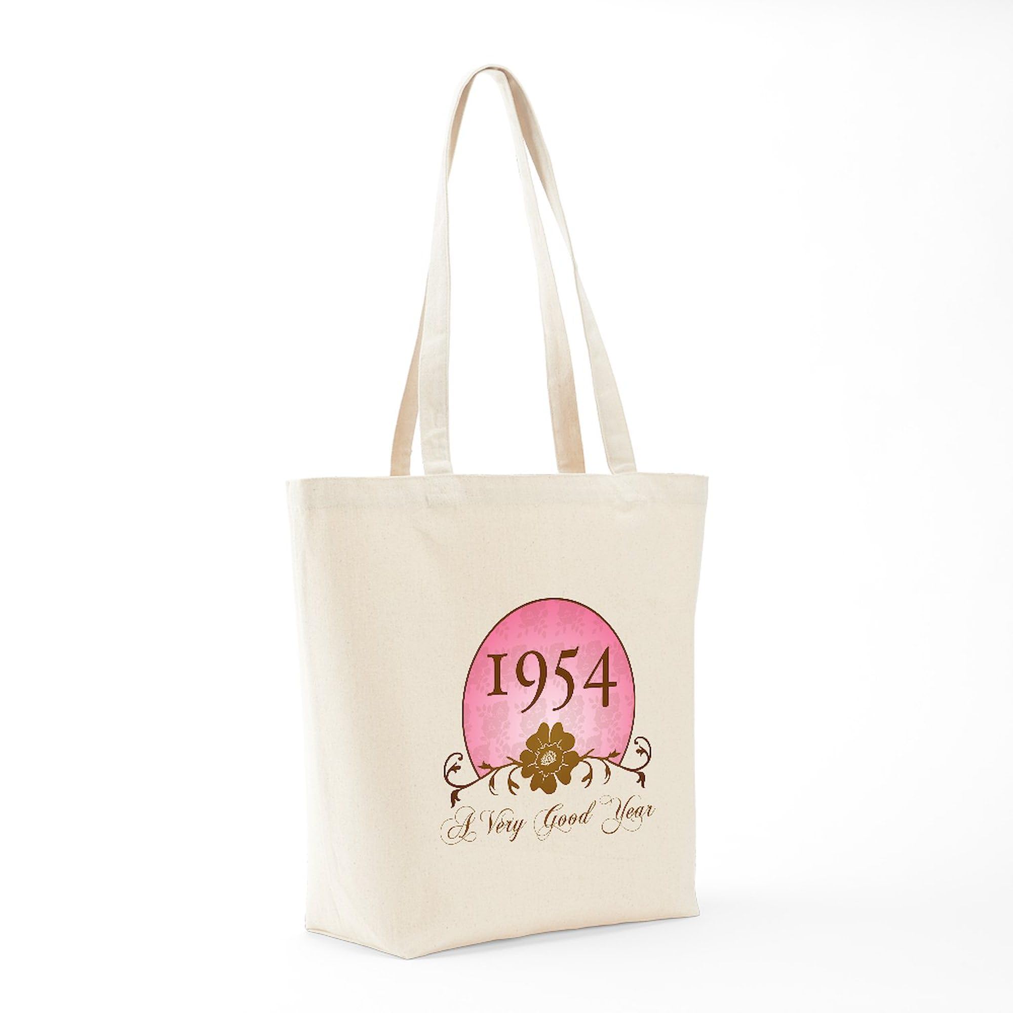 **1954 Birthday Tote Bag for Women - Natural Canvas Reusable Shopping Bag - Perfect for Groceries, Beach Trips & Gifts**