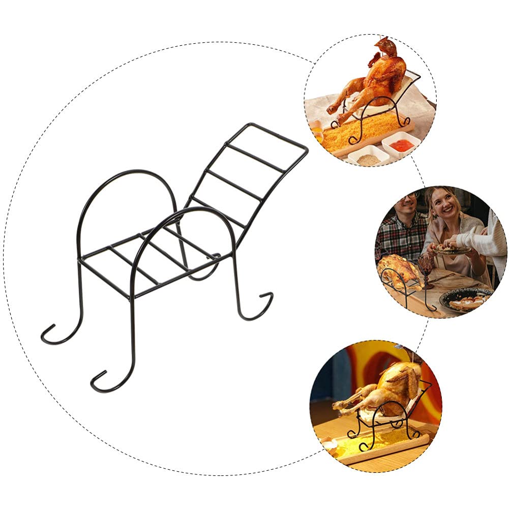 Happyyami Stainless Steel Chicken Roaster Stand - Grilled Chicken Rack for Oven, Air Fryer & BBQ - Perfect for Rotisserie Chicken, Turkey & Meat Roasting - Great for Backyard Cookouts, Family Dinners & Holiday Feasts