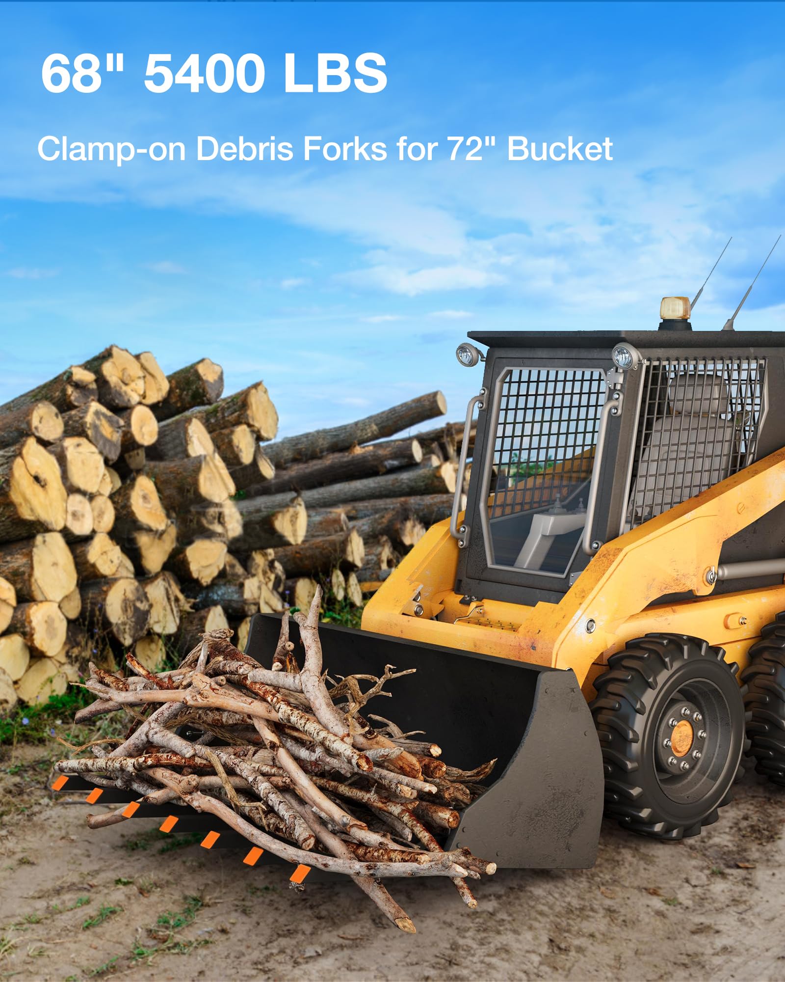 Heavy Duty Clamp-On Debris Forks for 72
