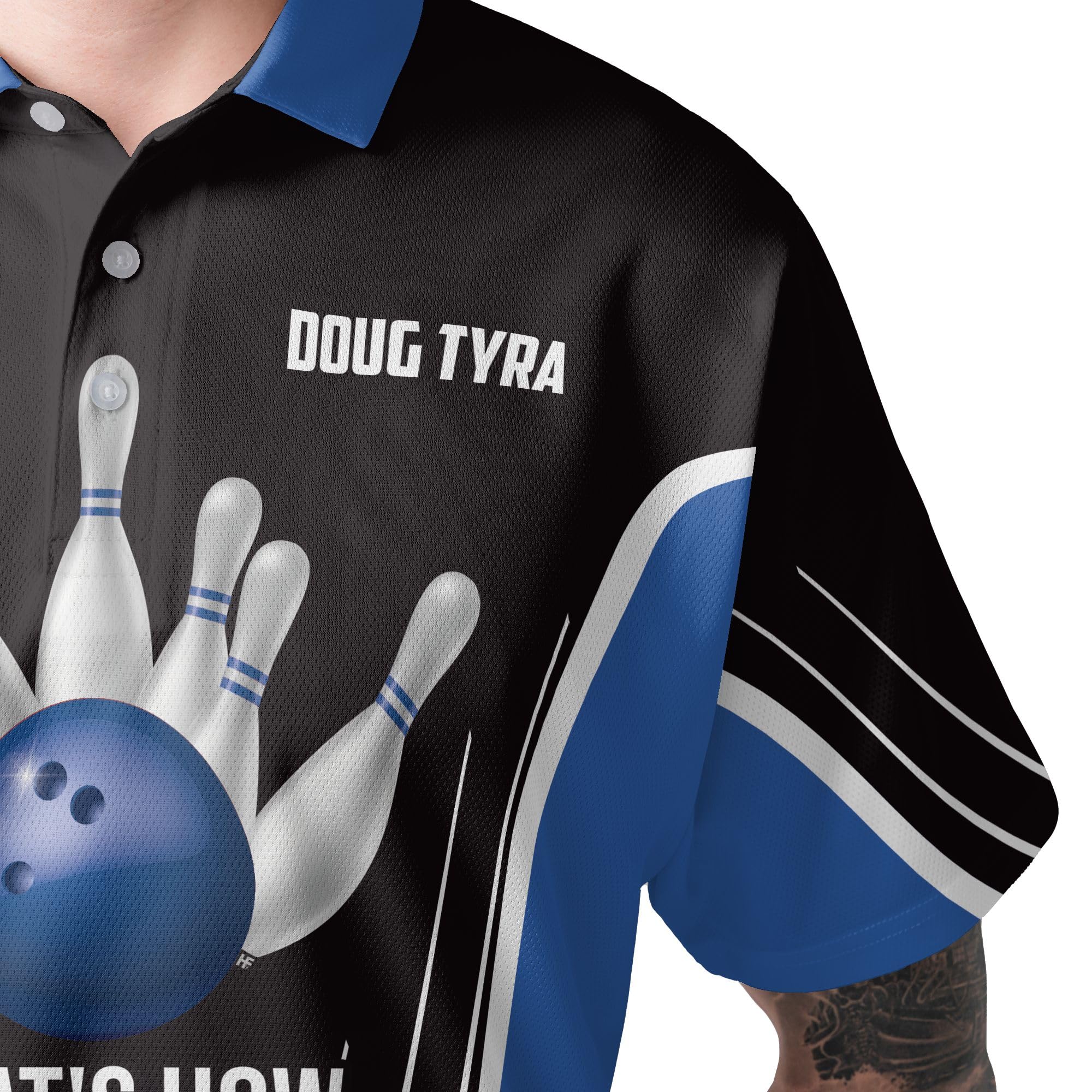 Custom Bowling Shirts for Men - Personalized Short Sleeve Bowling Polo Shirts - Unique Team Uniforms for Bowling Leagues & Tournaments