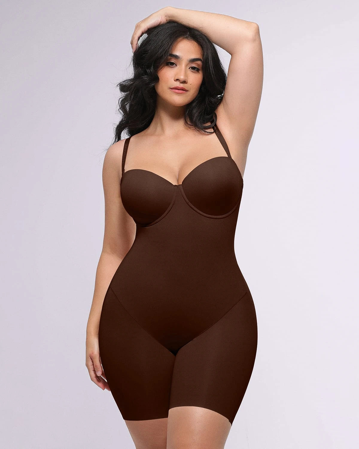 Bare Essentials™ AirSlim® Strapless Mid Thigh Bodysuit - Seamless Shapewear for Women - Perfect for Dresses, Weddings & Special Occasions