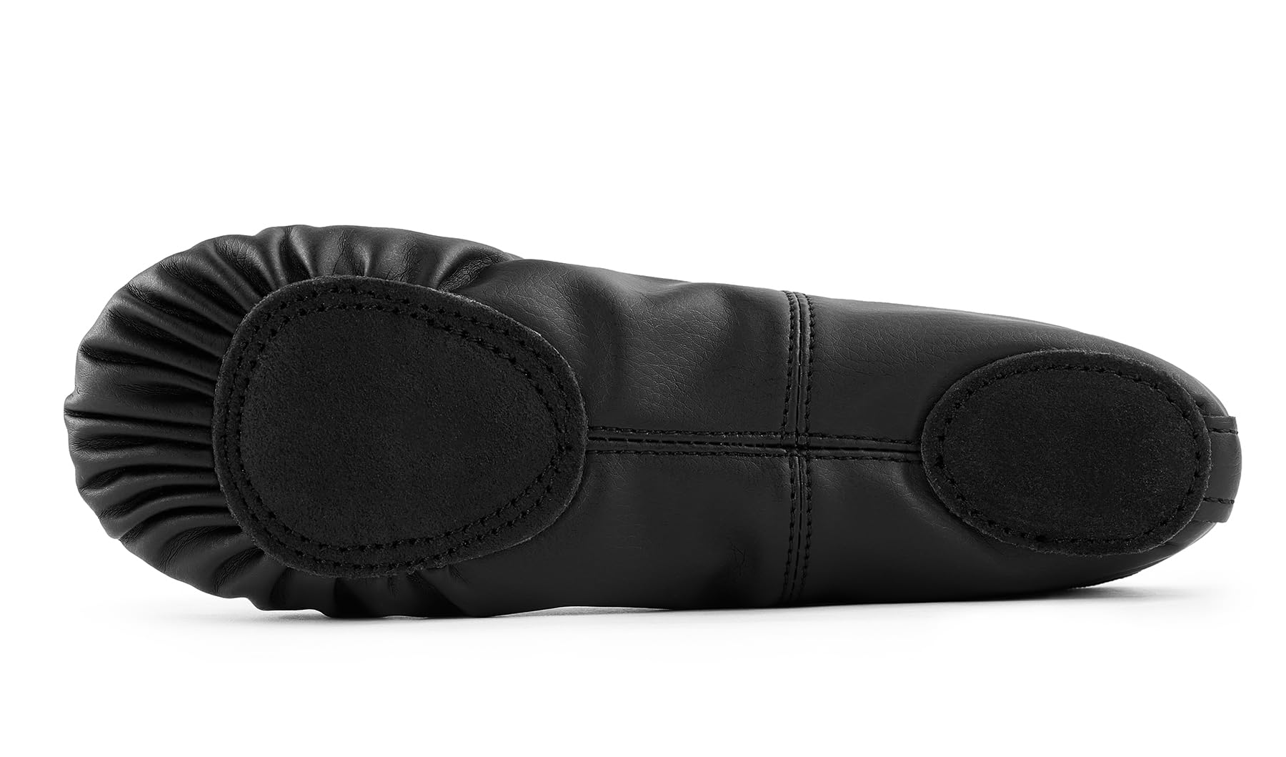 MissFiona Women's PU Leather Ballet Slippers - Split Sole Belly Dance Shoes for Adults - Comfortable Flat Dance Trainers for Ballet, Yoga & Fitness Practice