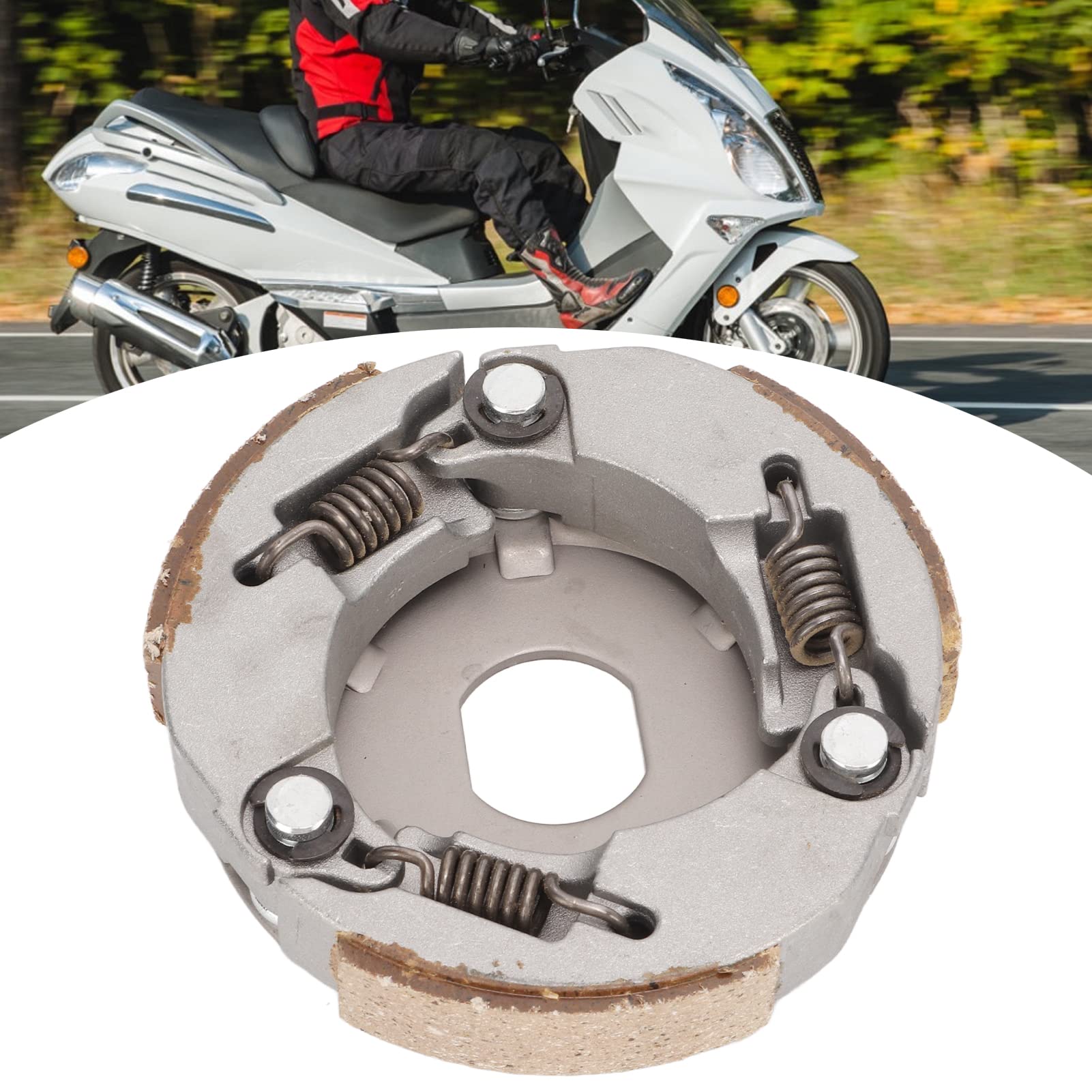 Centrifugal Clutch Shoe Driven Wheel Assembly - Semi-Metal Brake Pads Smooth Replacement for 100cc Motorcycles | Durable Clutch Block for ATV, Scooter & Off-Road Vehicles