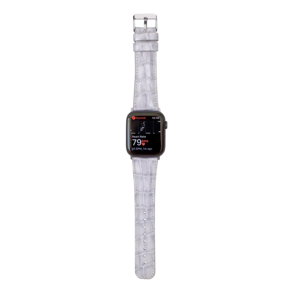 White Crocodile Pattern Leather Apple Watch Band - Classic Strap for Men & Women - Perfect for Business, Casual & Formal Wear