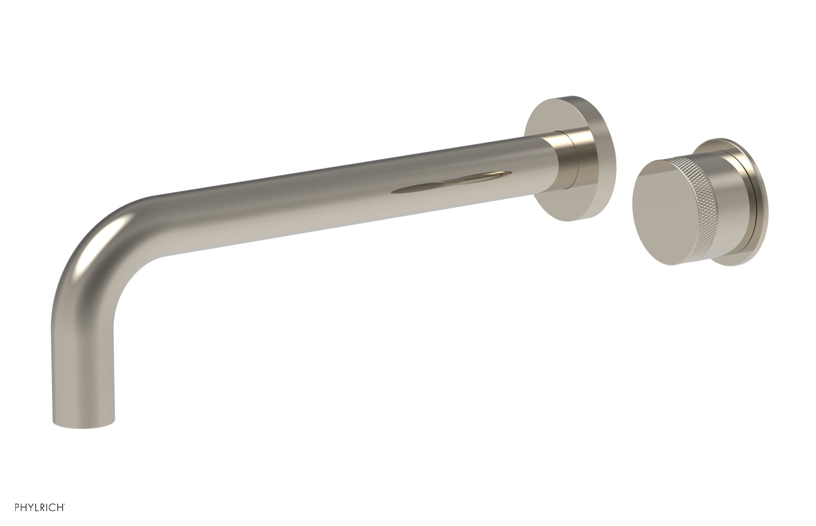 Basic II 10 Single Handle Wall Mount Lavatory Faucet Set with Knurled Handle - 230 18 10 - Perfect for Bathroom Sink, Powder Room & Guest Bath Installation