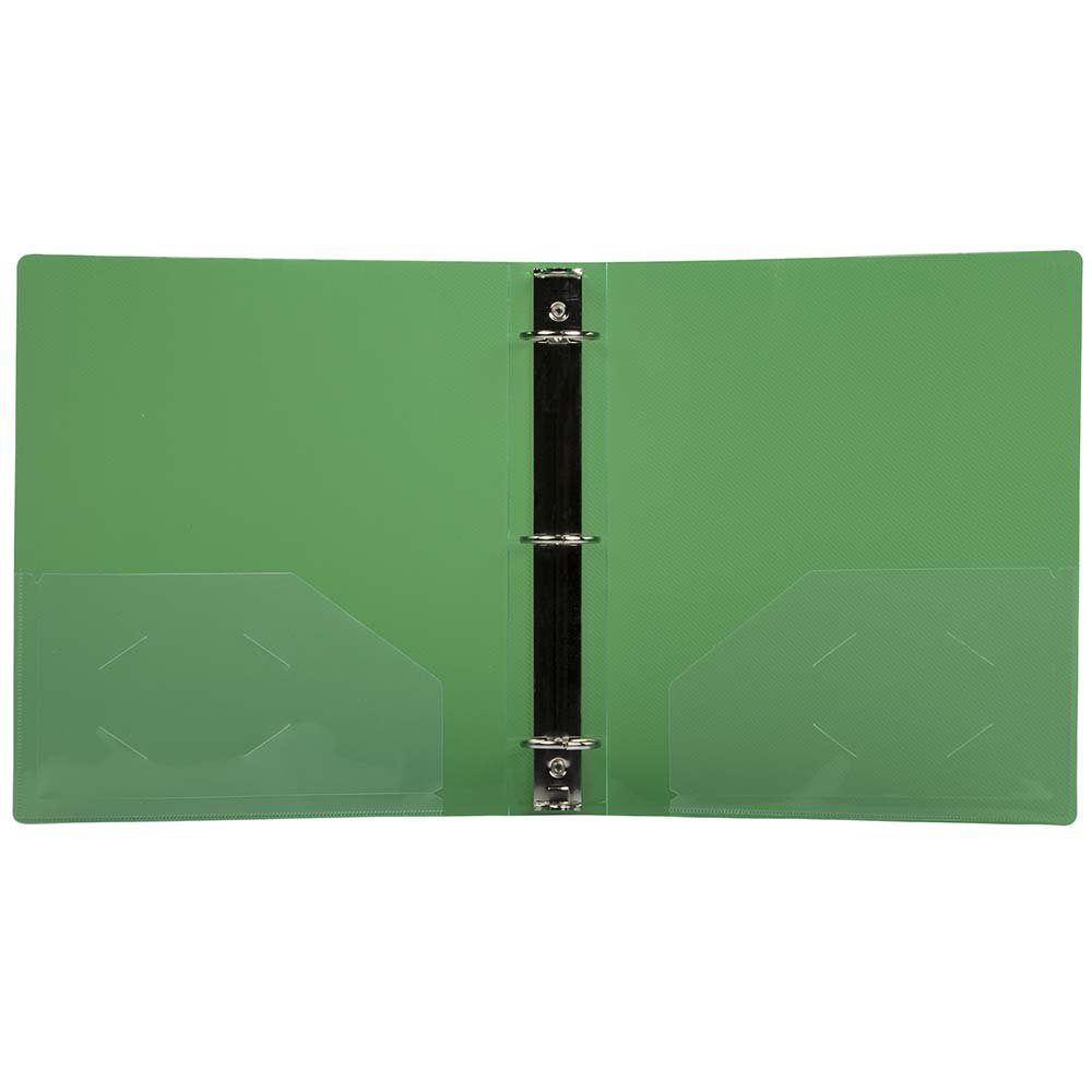 JAM PAPER 1.5 Inch Green 3-Ring Plastic Binders - 20 Pack Bulk for School, Office & Home Organization - Durable Binder for Documents, Reports & Presentations