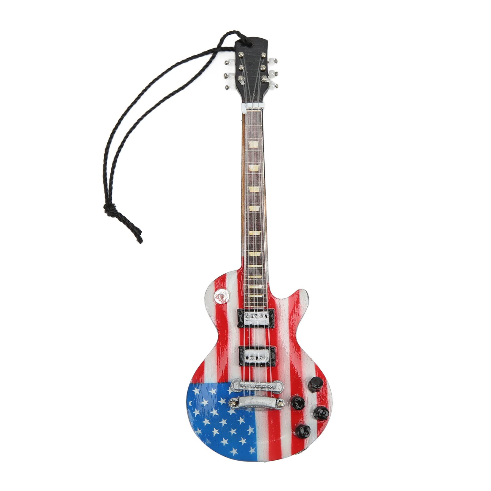 Mini Wooden Guitar Pendant - Tiny Flag Style Guitar Charm for Dollhouse, Model Homes & DIY Crafts | Perfect for Miniature Room Decor, Fairy Gardens & Gift Giving
