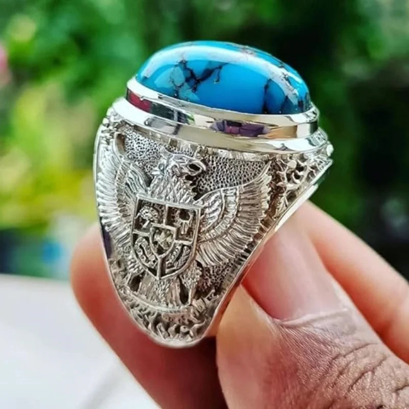 Eagle Ring for Men & Women - Stainless Steel Adjustable Band, Gothic Punk Jewelry - Perfect for Weddings, Parties & Everyday Fashion