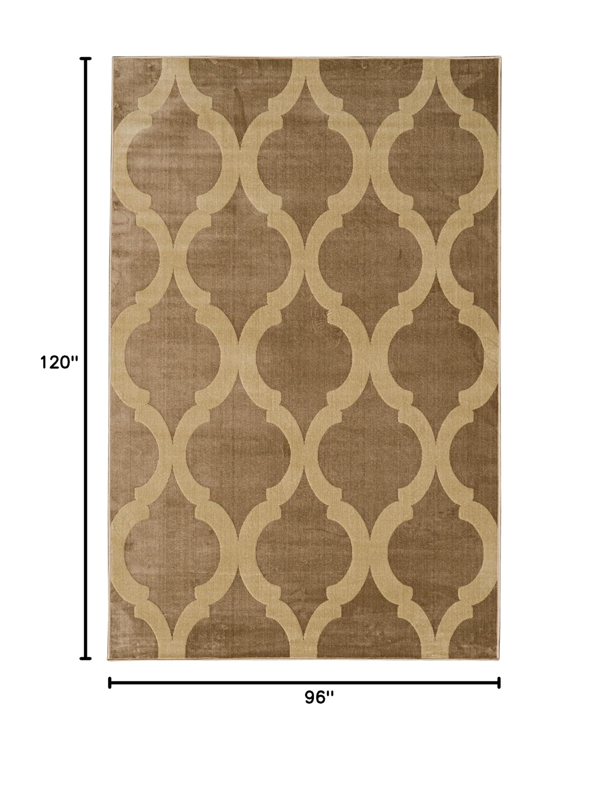 Linon Garlon Dara 8' x 10' Beige & Sand Area Rug - Soft Living Room Rug, Bedroom Carpet for Home Decor | Perfect for Family Rooms, Offices & Cozy Spaces