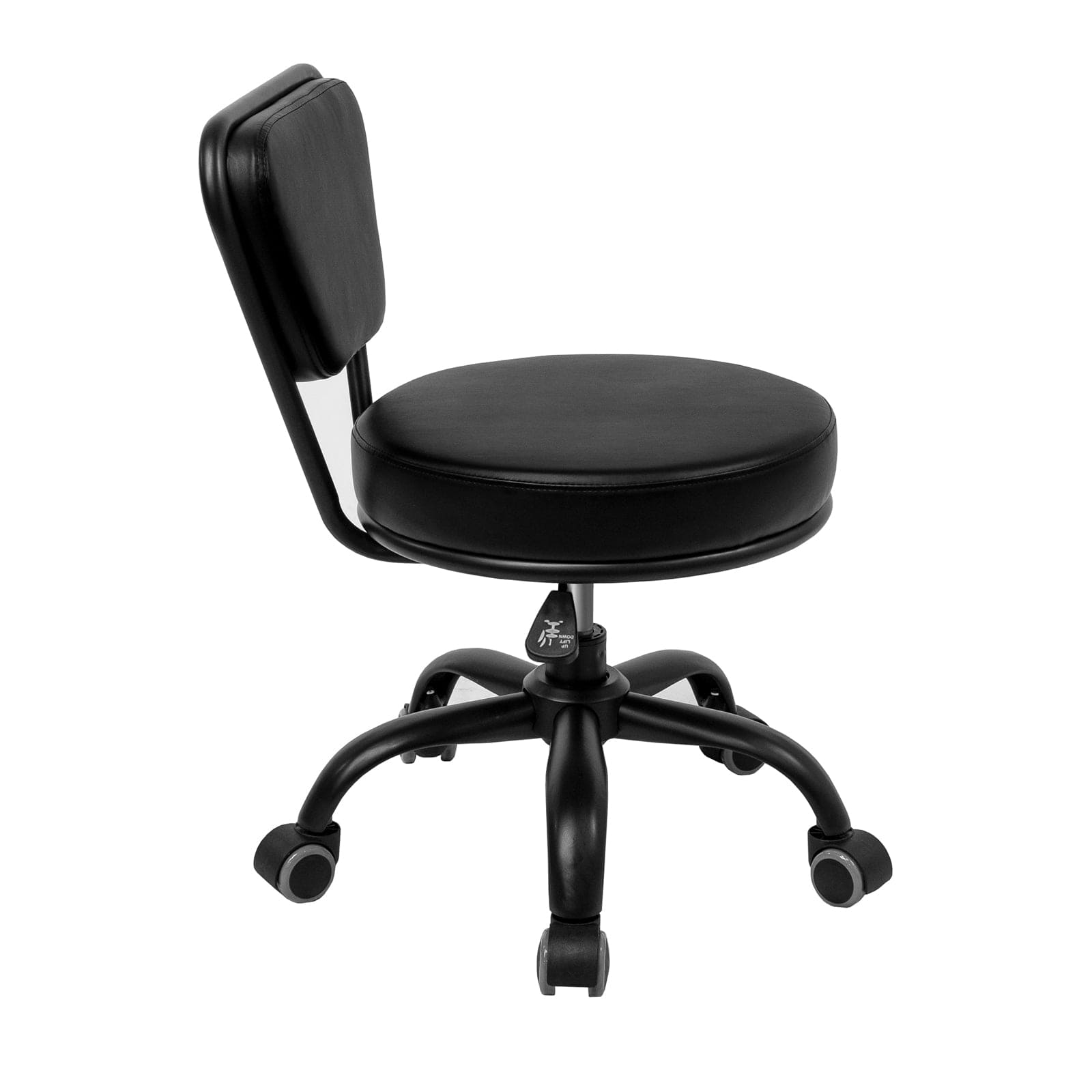 Premium Dayton Salon Pedicure Technician Stool - Adjustable Hydraulic Swivel Stool for Spa & Nail Technicians - Ergonomic Beauty Salon Chair for Manicures, Pedicures & Massage Therapy