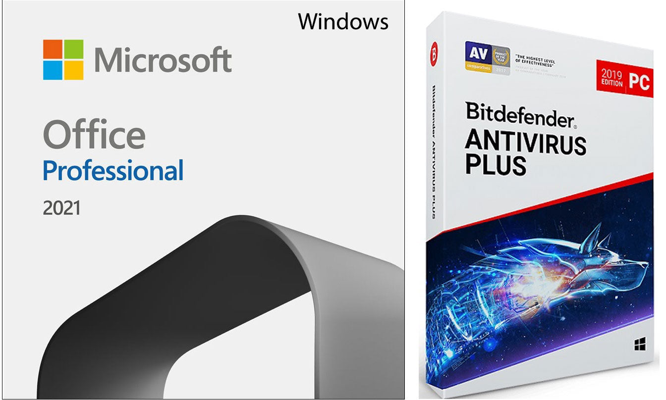 Microsoft Office 2021 Professional Plus for Windows - Lifetime License with Antivirus Protection | Perfect for Home, Business & Remote Work Productivity