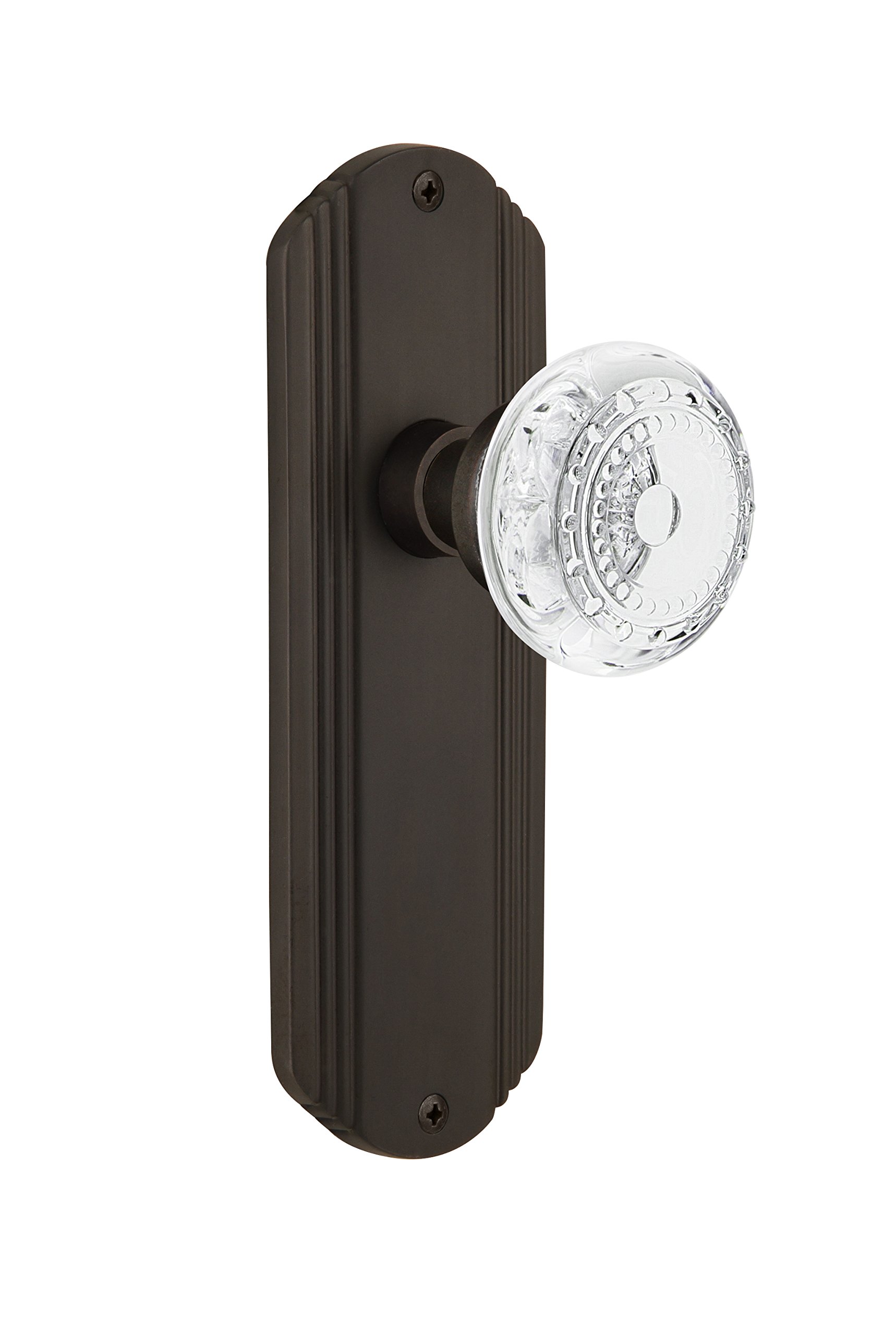 Nostalgic Warehouse 752676 Passage Deco Plate with Crystal Meadows Knob - 2.75