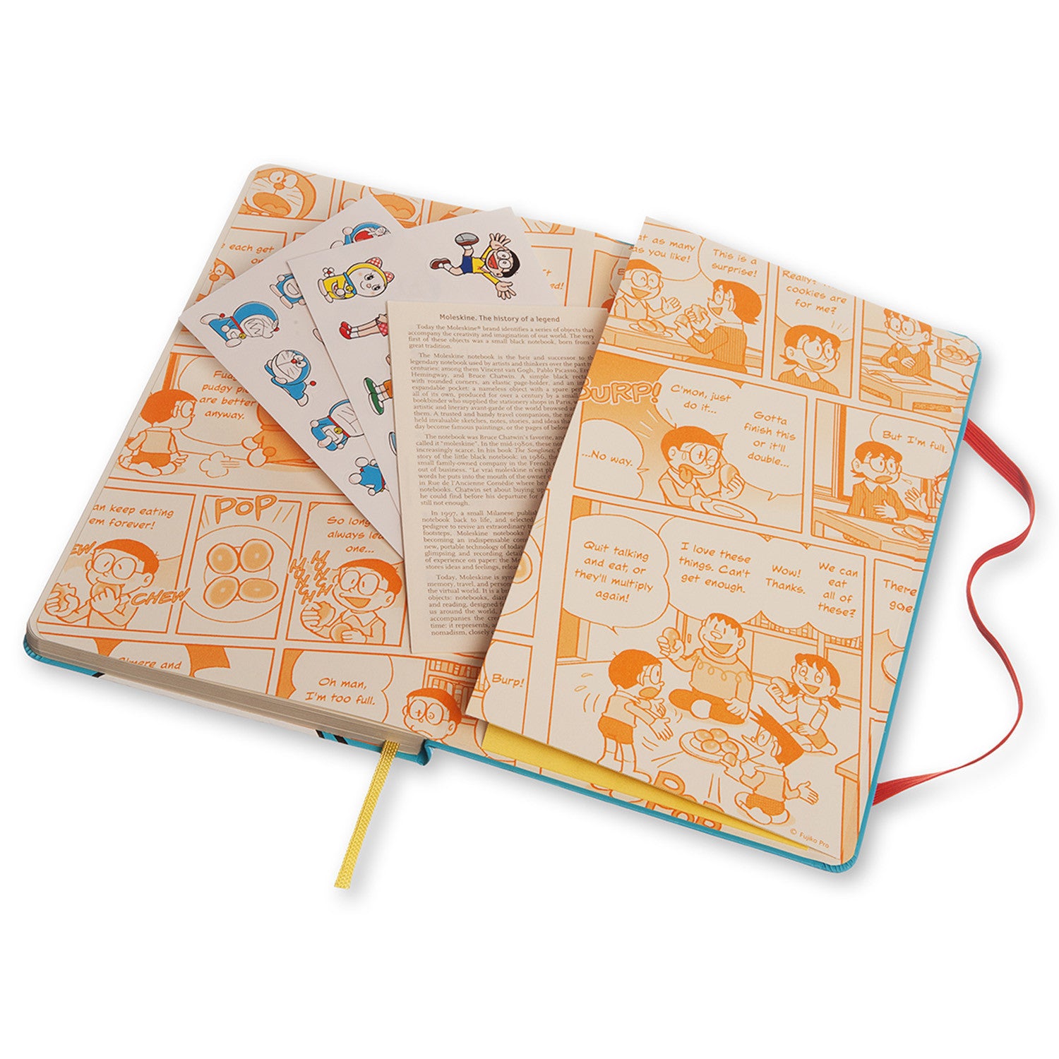 Moleskine Limited Edition Doraemon Hard Cover Plain Notebook - Perfect for Journaling, Sketching & Collectible Gifts for Anime Fans