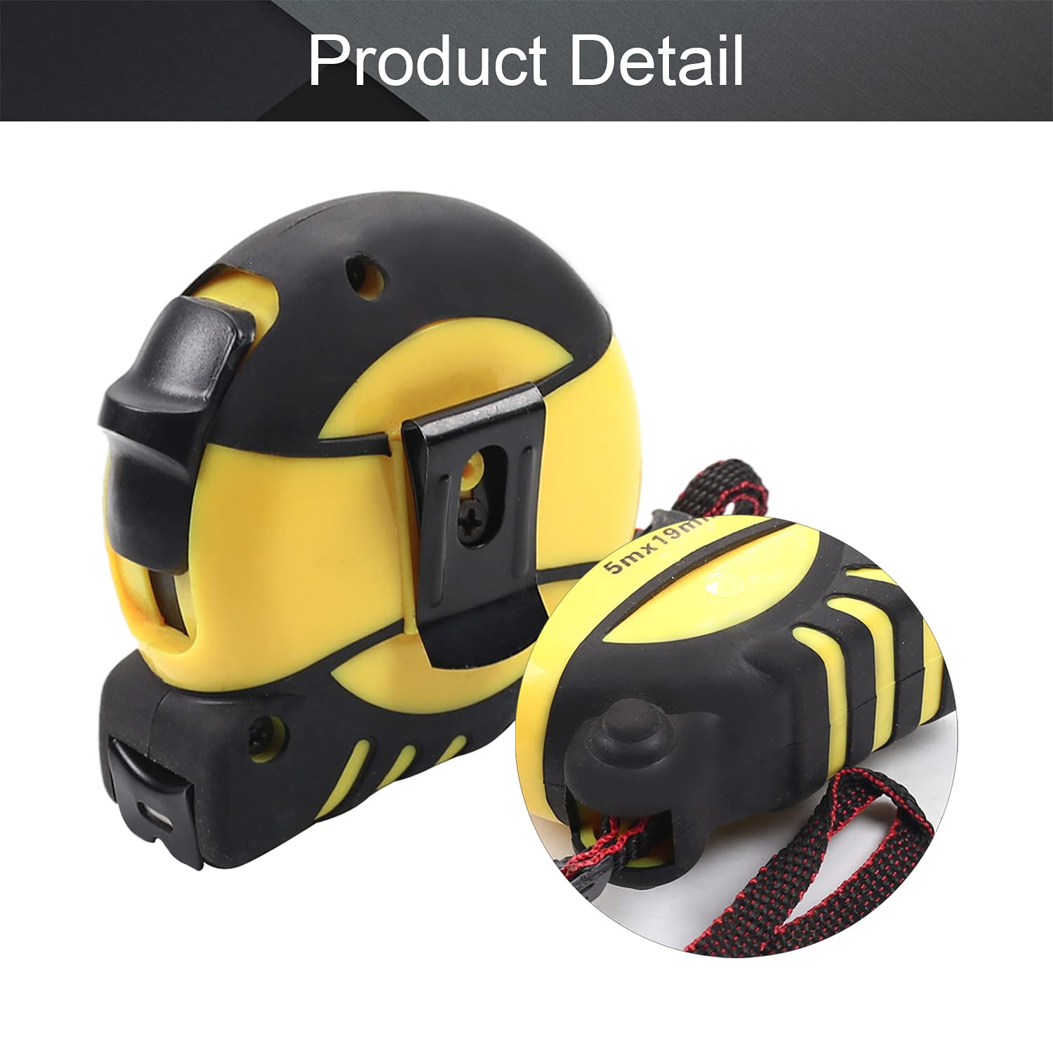 Utoolmart 16.4ft/5m Retractable Steel Tape Measure - Professional Metric Scale Measuring Tool with Durable Plastic Case (1Pcs) - Perfect for Construction, DIY Projects, Carpentry & Home Improvement