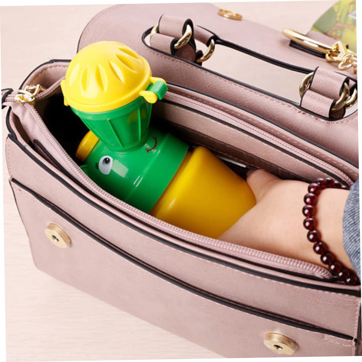 Wakauto 2-Pack Portable Urinal for Men - Leak-Proof Travel Toilet for Cars, Camping & Emergencies - Yellow PP Plastic Potty Training Solution
