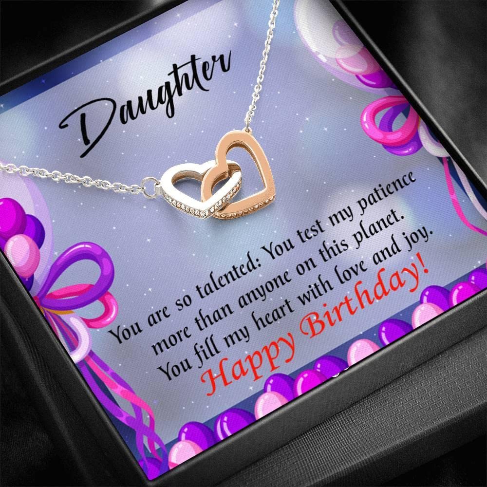 Beautiful Surgical Steel Daughter Necklace Gift - Inseparable Love Pendant for Birthday, Graduation & Special Occasions | Thoughtful Jewelry Present for Talented Daughters