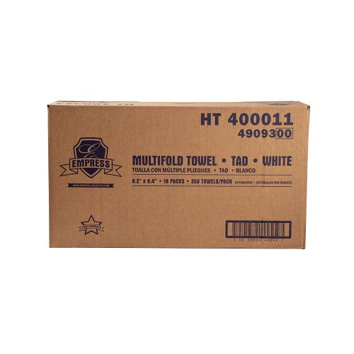 Premium Empress Multifold White Paper Towels (499300) - Bulk Pack for Kitchen, Restaurant & Commercial Use