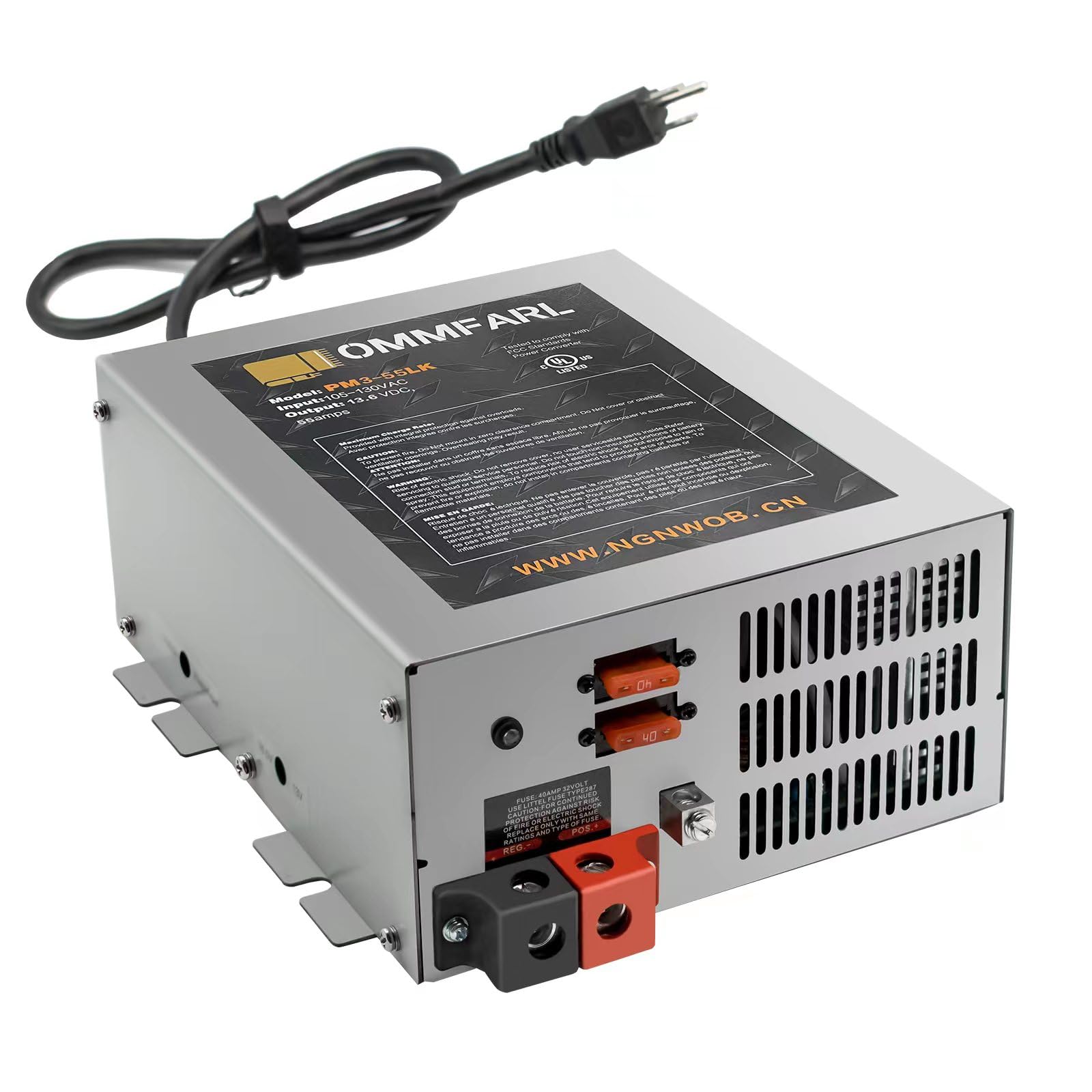 55 Amp RV Power Converter & Battery Charger - Multi-Capacity Power Supply for RVs, Campers & Trailers | Ideal for Off-Grid Camping & Boondocking