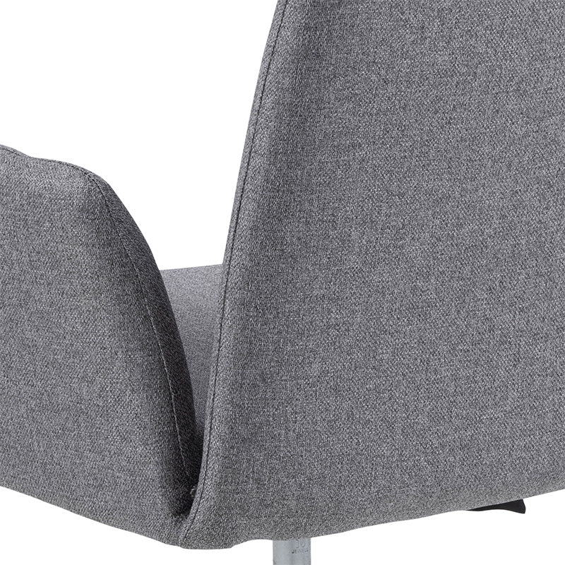 Ergonomic ISLA Office Chair - Light Grey & Black Mesh Back - Adjustable Height & Swivel - Perfect for Home Office, Gaming & Workspaces