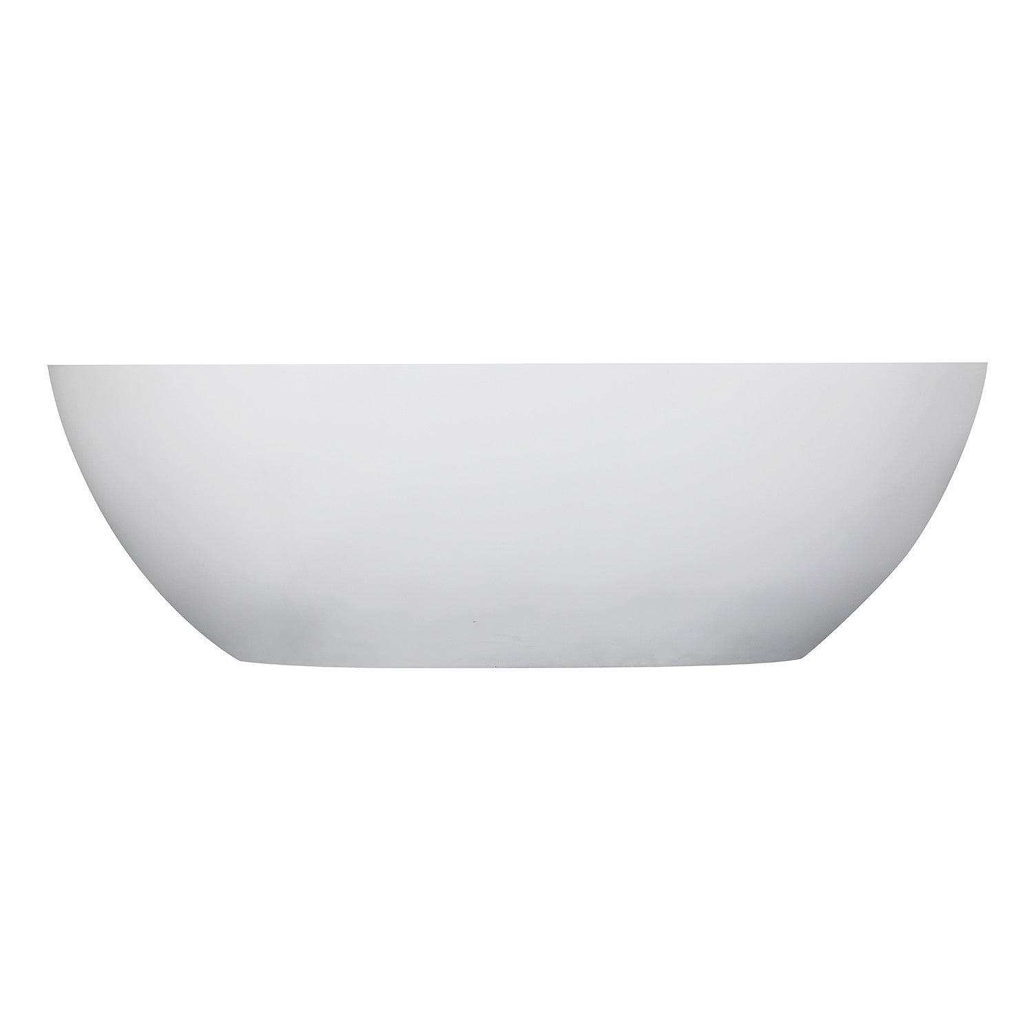 Arcticstone 71 Inch Freestanding Oval Bathtub - Matte White Solid Surface Double Ended Soaking Tub with Drain - Perfect for Luxury Bathrooms & Spa-Like Relaxation at Home