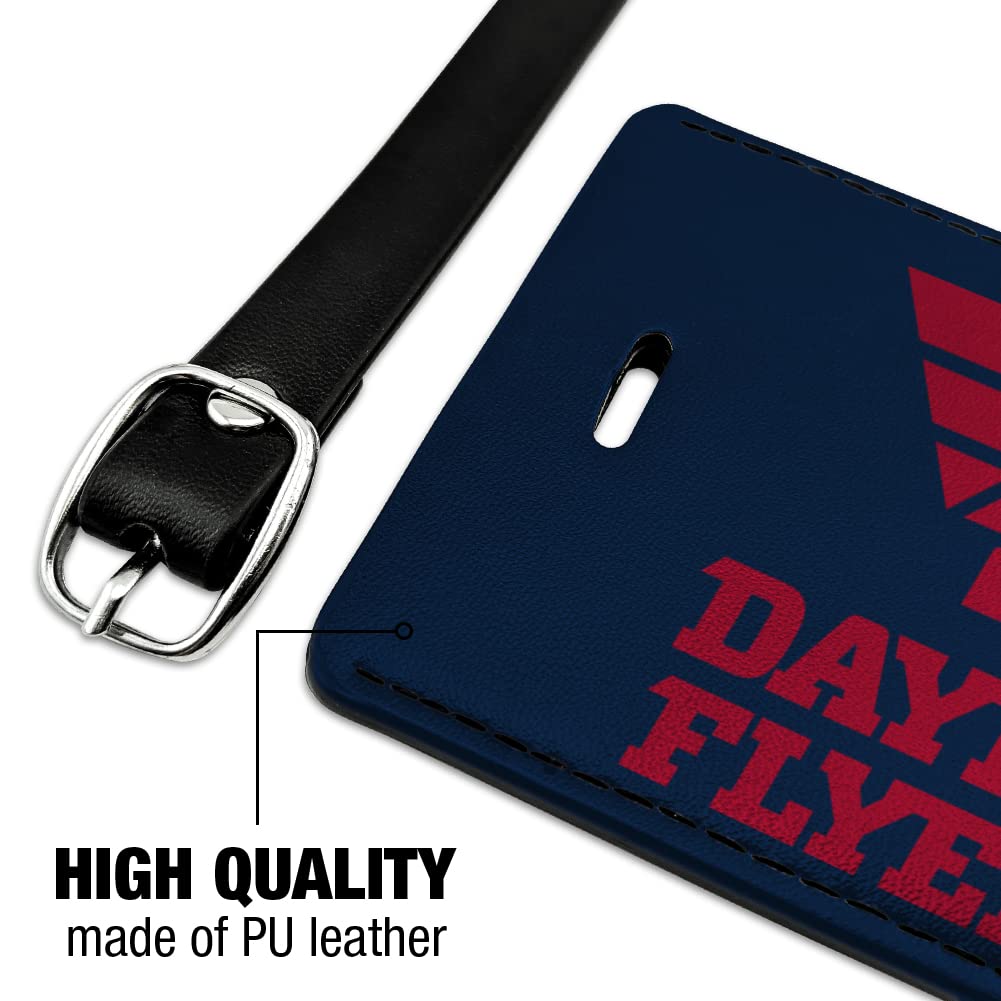 University of Dayton Genuine Leather Luggage Tag - Rectangle Secondary Carry-On ID Tag for Travel, Suitcases & Backpacks | Durable & Stylish Travel Accessory