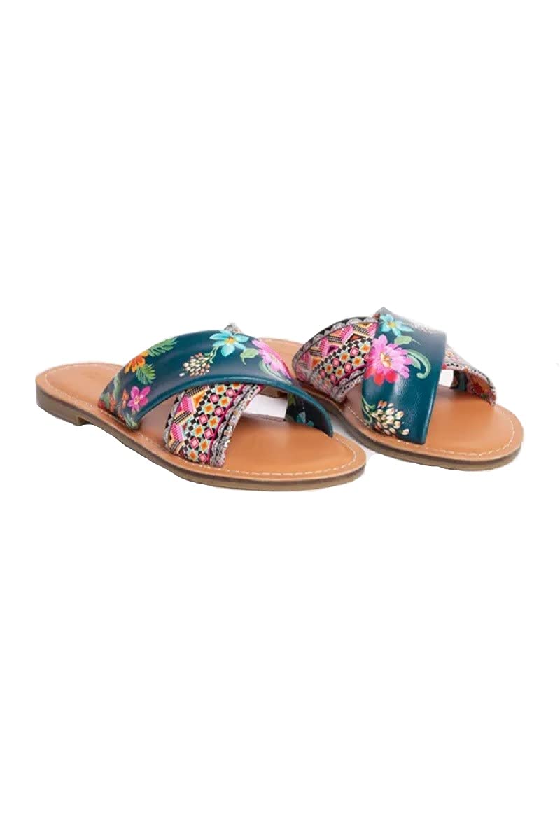 Johnny Was Women's Boho Sandals - Comfortable & Stylish Summer Shoes for Beach, Vacation & Casual Outfits