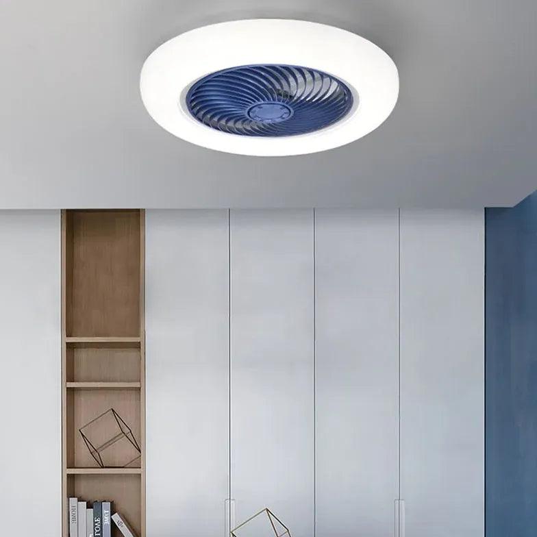 Ultra Thin Modern Ceiling Fan with LED Light - Energy Efficient Quiet DC Motor - Perfect for Bedroom, Living Room, and Office Spaces