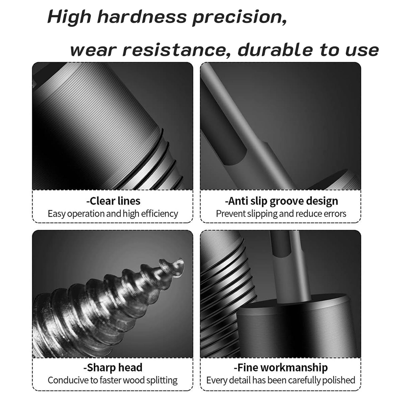 32mm Sherem Easy Split Drill Bit - Wood Splitter & Firewood Drill Bit Set for Efficient Log Splitting | Perfect for Firewood Preparation, DIY Woodworking, and Outdoor Camping