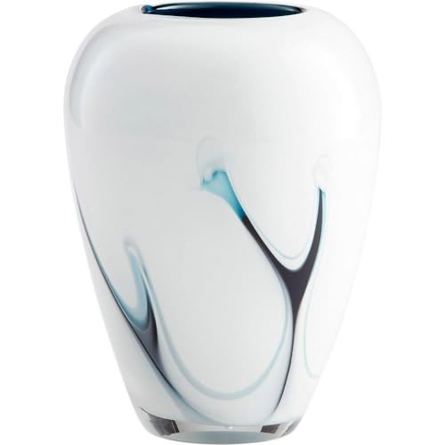 Cyan Design 10444 Deep Sky 9 Inch Blue Glass Vase - Elegant Home Decor for Centerpieces, Wedding, and Dining Table