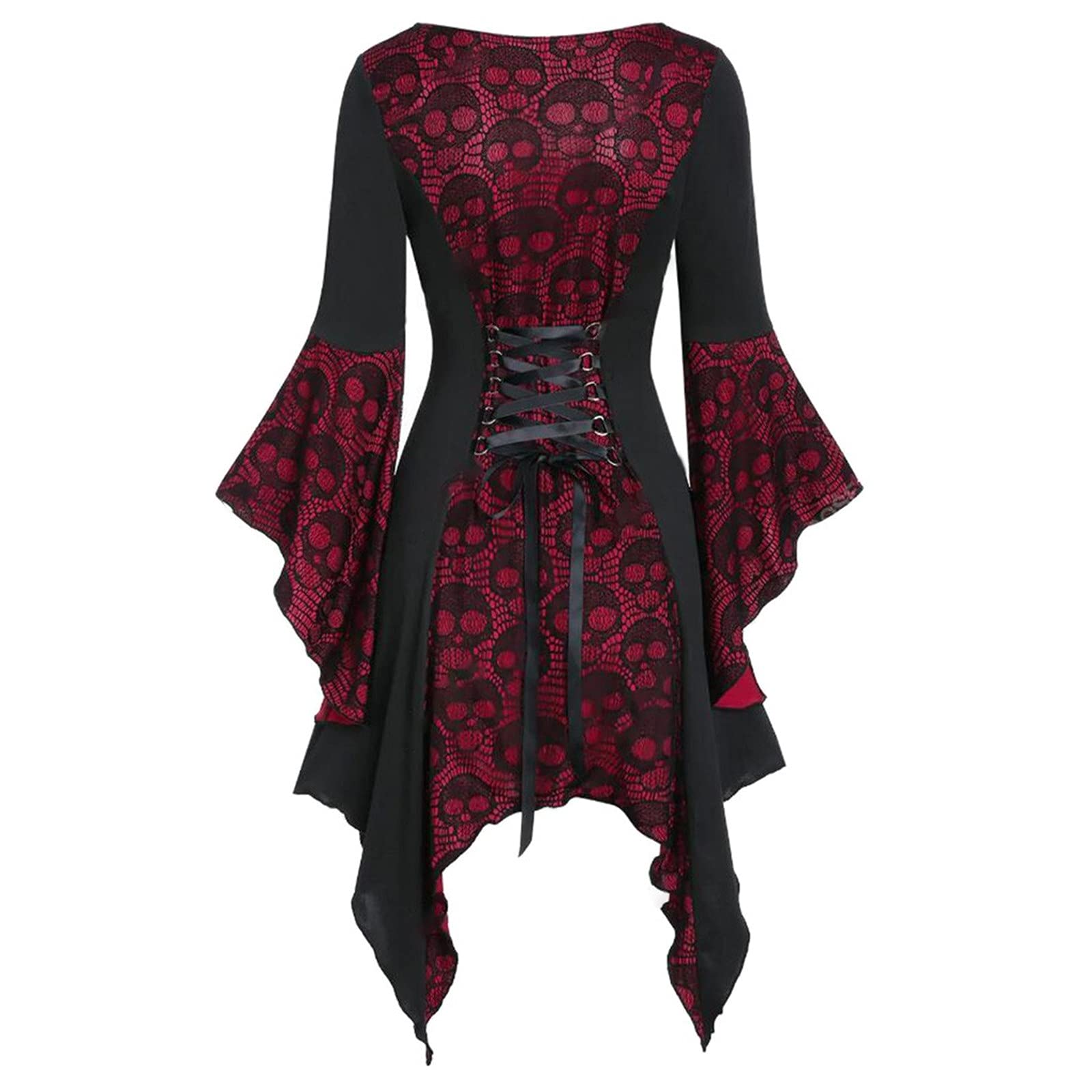 Vintage Sweetheart Neckline Long Sleeve Lace Dress for Women - Plus Size Summer Floral Dress for Casual Wear, Date Night & Special Occasions