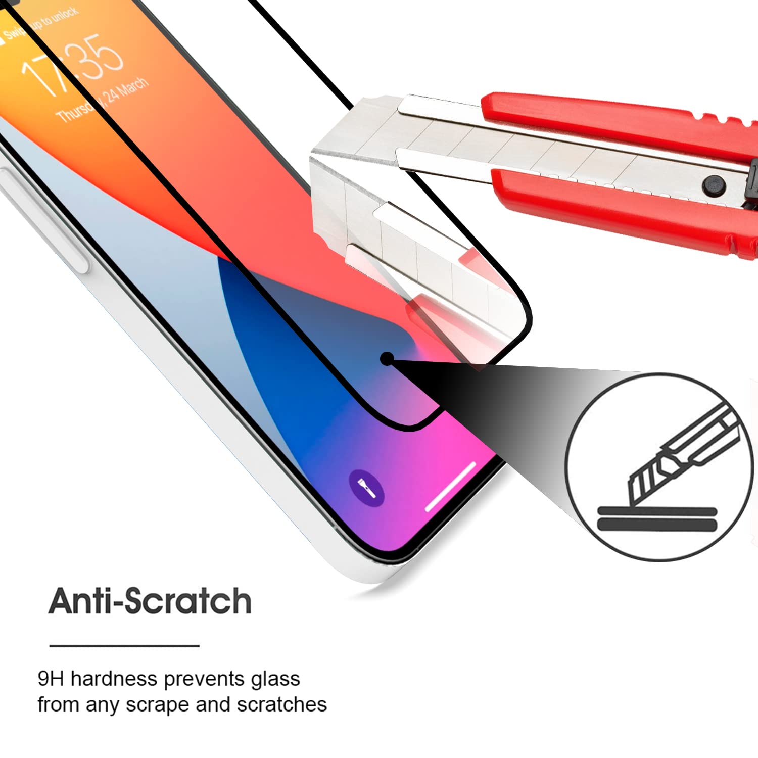 iPhone 14 Pro Max Screen Protector 3-Pack - 9H Hardness Tempered Glass for Shatterproof Protection | Case Friendly for Daily Use