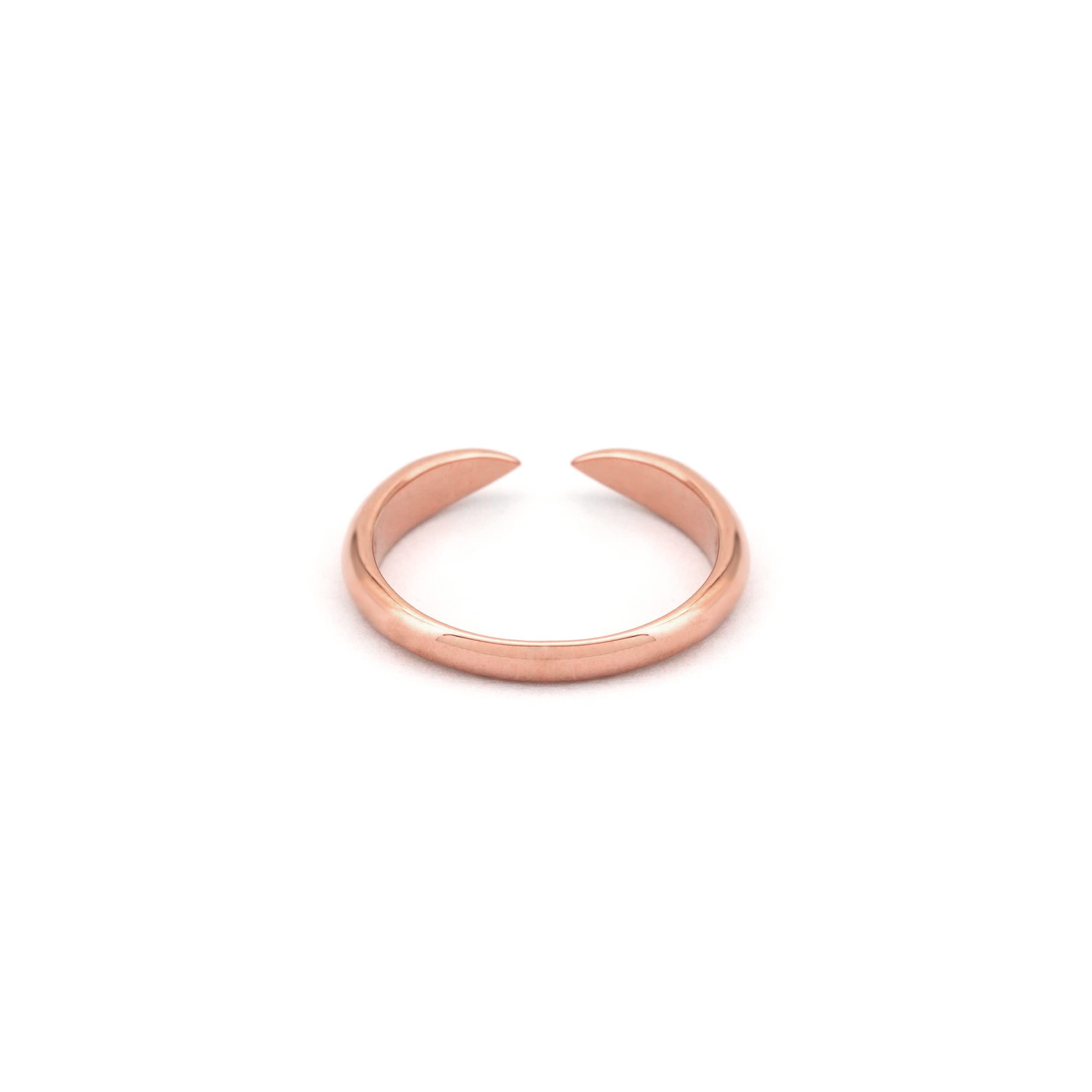 14K Gold Open Cuff Ring - Minimalist Solid Gold Stackable Ring for Women | 10K & 14K Yellow Gold Layering Jewelry | Perfect for Everyday Wear, Stacking & Special Occasions