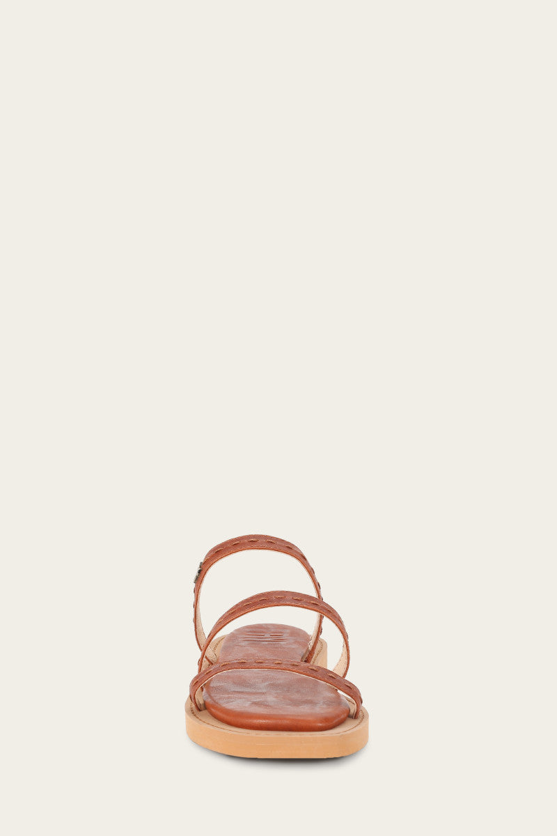 Faye Strappy Slide Sandals - Pre-Owned Women's Fashion Footwear for Casual Outings & Beach Vacations