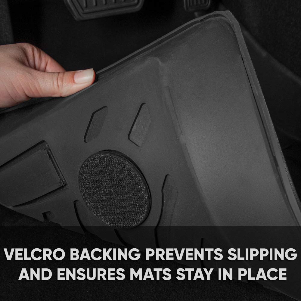 Premium 3D Contour Fit All-Weather Floor Mats for 2017-2024 Tesla Model 3 - Front & Rear Custom Liners | Odorless, Heavy Duty Protection | Perfect for Daily Commute, Road Trips & Extreme Weather Conditions