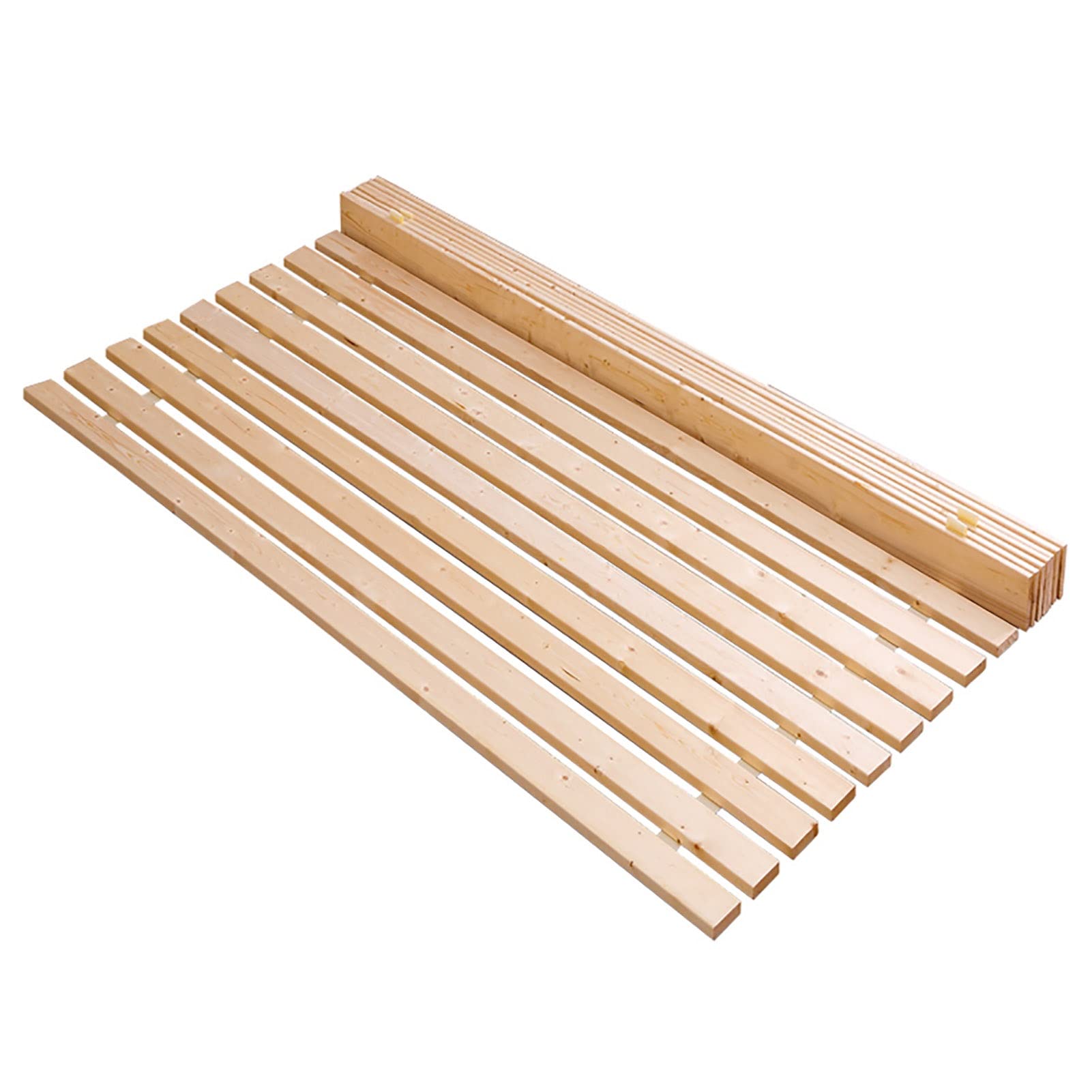 Heavy Duty Wood Bed Slats Support - Folding Vertical Bed Boards for Under Mattress (110x200cm/43.3x78.7in) - Ideal for Large Beds, Queen & King Size Mattresses - Perfect for Bedroom, Guest Room & Dormitory Use