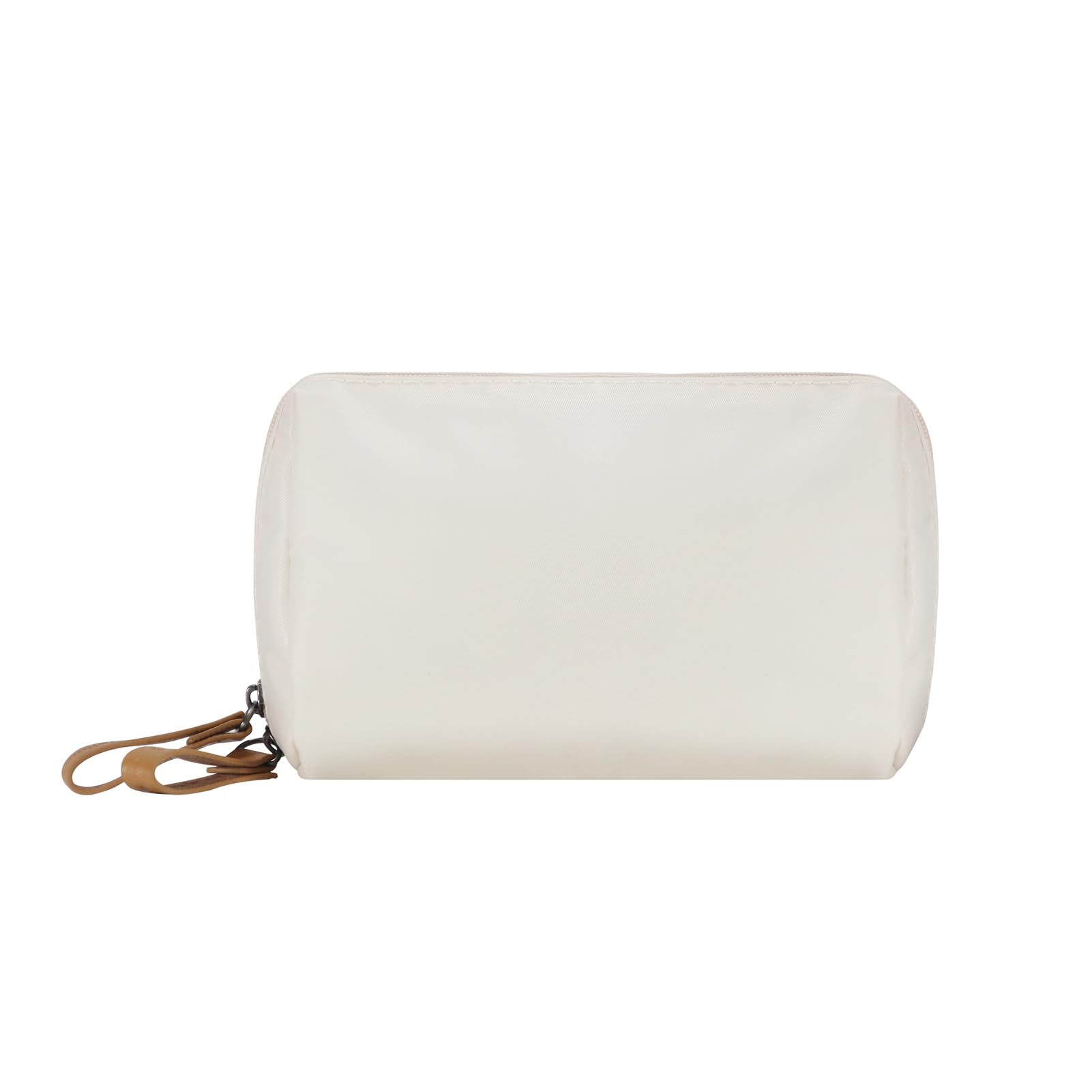Waterproof Small Makeup Bag for Women - Portable Travel Cosmetic Pouch for Purse (Beige) | Perfect for Everyday Use, Gym, Travel & On-the-Go Touch Ups