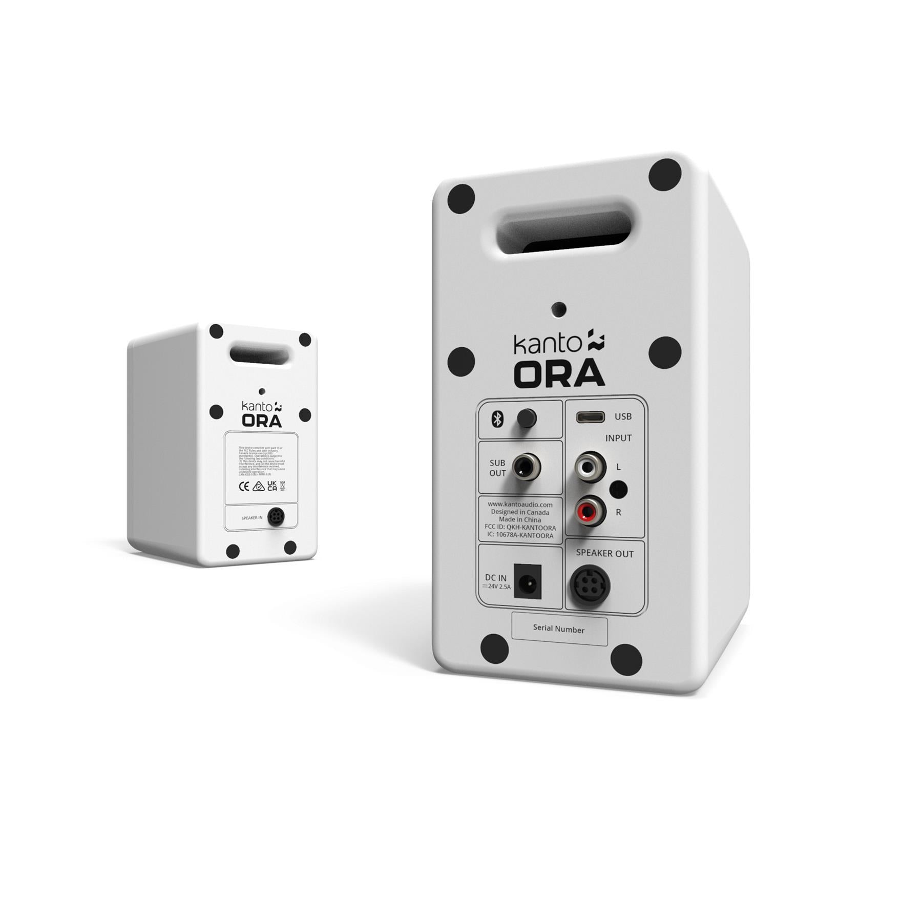 Kanto ORA Reference Premium Desktop Speakers - Matte White Finish | High-Fidelity Audio for Home Office, Gaming & Music Studios