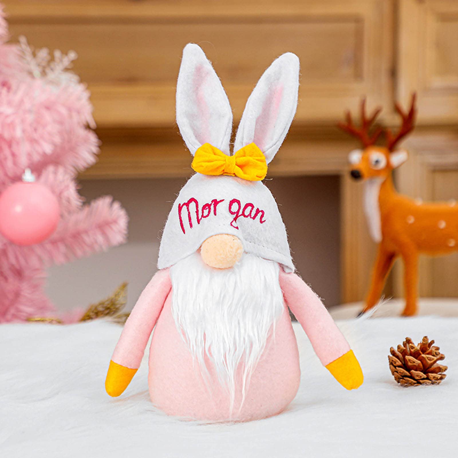 Easter Gnome Decorations - Handmade Plush Hanging Ornaments, Cute Bunny Goblin Doll for Easter Party, Spring Home & Tree Decor (24x17x7cm) - Perfect for Easter Baskets, Gift Bags, and Festive Home Decorations