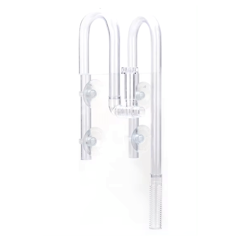 AQUAPRO 12mm/16mm Plastic Skimmer Outflow & Inflow with Suction Cups - Perfect for Aquarium, Pond, and Water Garden Filtration Systems